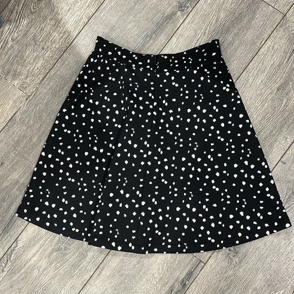 • Reiss • Rosalia Polka Dot Black White Mini Skirt US 2 Women’s Zip Back - Picture 6 of 6